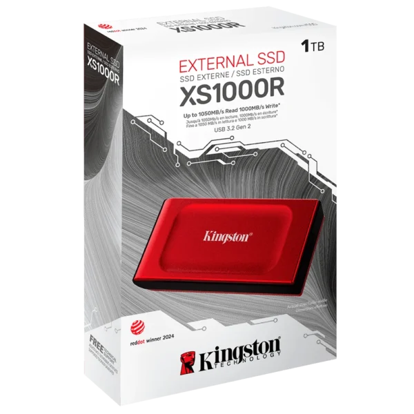 Disco Solido Externo 1 Tera Kingston Rojo Xs1000R  X